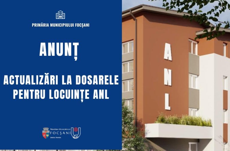 Anunț privind completarea dosarelor depuse pentru obţinerea unei locuinţe ANL Anunț privind completarea dosarelor depuse pentru obţinerea unei locuinţe ANL